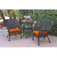 thumbnail image 1 of W00215-2-CES016 Windsor Espresso Wicker Chair & End Table Set with Orange Cushion, 1 of 1