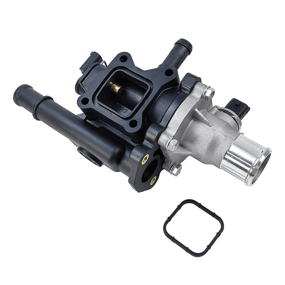Engine Coolant Thermostat Housing Assembly w/Sensor | Fit for 2011-2016 Chevrolet Chevy Cruze, 2012-2018 Chevy Sonic, 2013-2018 Chevy Trax Ecotec engine 1.8L 1.6L | OE# 25199824 25192228 902-033