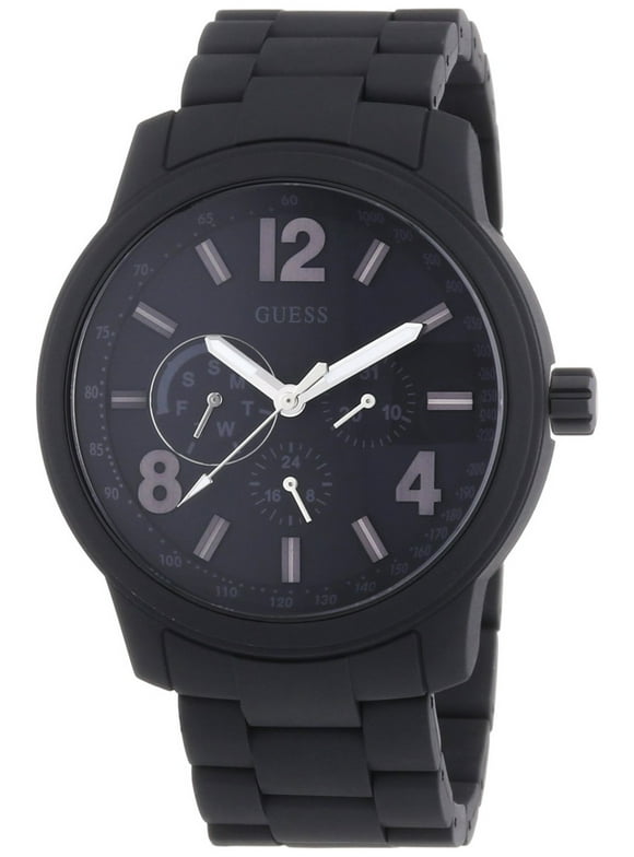W0185G1,Men's Multi-function,Sport look,Black Tone,Silicone bracelet,100m WR