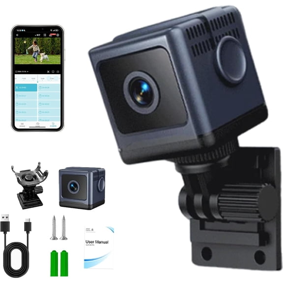 W03 Smart WiFi Security Camera, Wireless Mini Hidden Security Camera | 1080P HD, with Bluetooth, Night Vision, Motion Detection & Low Power for Indoor Home, Baby, Pet Monitoring