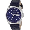 thumbnail image 1 of W0658G1,Men dress,Blue leather Strap,Blue dial,Stainless Steel Case,Three Hands,Day and Date,WR, 1 of 3
