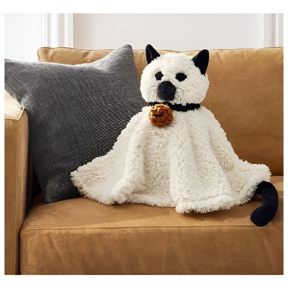 W0s Halloween Ghost Cat Plush Toy