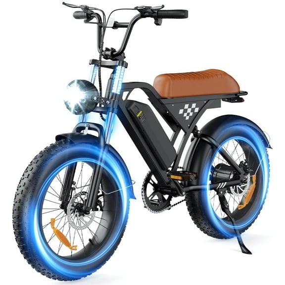 iSinwheel Pro E-Bike for Adults 750W Motor with 36V 10.4 Battery,20*4" Fat Tire Commuting Off Road Mountain Ebike,20MPH 65miles Moped Style Electric Bike