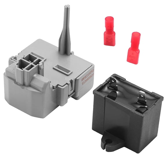 W10189190 TSD2 Start Relay & 2264017 Freezer Compressor Run Capacitor Compatible with Whirlpool Kenmore Electrolux Frigidaire, Refrigerator Start Device Relay WP2319792,2255198