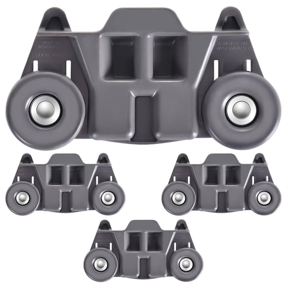 W10195416V W10195416 Dishwasher Wheels Lower Rack (Pack of 4), Compatible for KitchenAid Whirlpool Maytag Dishwasher Rack Parts W10195420 W10579095A,304 Stainless Steel Core with RivetReinforced