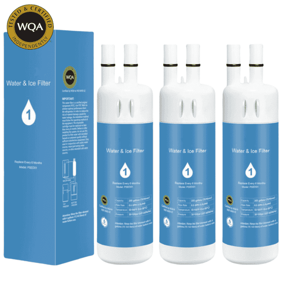 EDR1RXD1 Refrigerator Water Filter 1 Replacement for W10295370A,WHR1RXD1,9081,9930,P8RFWB2L,2-PACK
