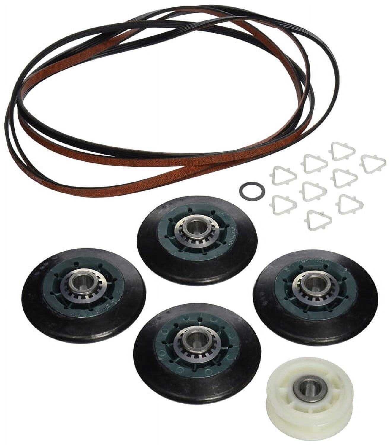 W10314173, AP6019303, PS11752609 Rollers, Pulley And Belt For Whirlpool Dryer (Fits Models: GEW, GGW, LTE, GEQ, WED And More)