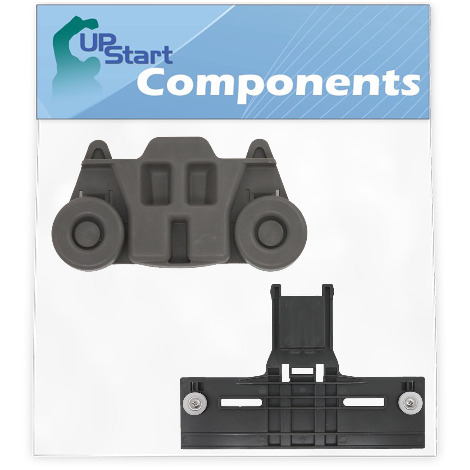 W10350376 Top Rack Adjuster & W10195416 Lower Dishwasher Wheel Replacement for KitchenAid KUDS30FXWH5 Dishwasher - Compatible with W10350376 Rack Upper Top Adjuster & W10195416 Dishrack Wheel Kit