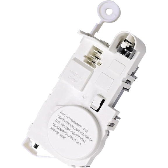 W10443885 Washer Door Lock Latch Fit for Whirlpool WFW92HEFC0, WFW72HEDW0, WFW8540FW1, May-tag MHW3505FW1, MHW5500FW1 Door Latch Replacement for WPW10443885, 3020352, AP6021486