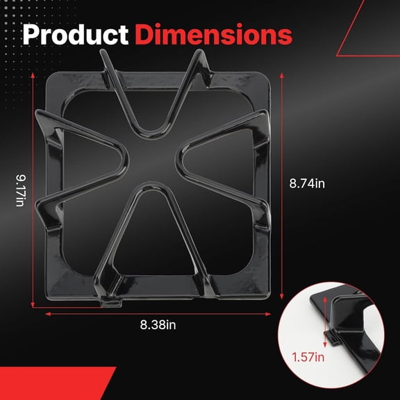 W10447925 Stove Grates Replacement Parts for Whirlpool Surface Burner Grates