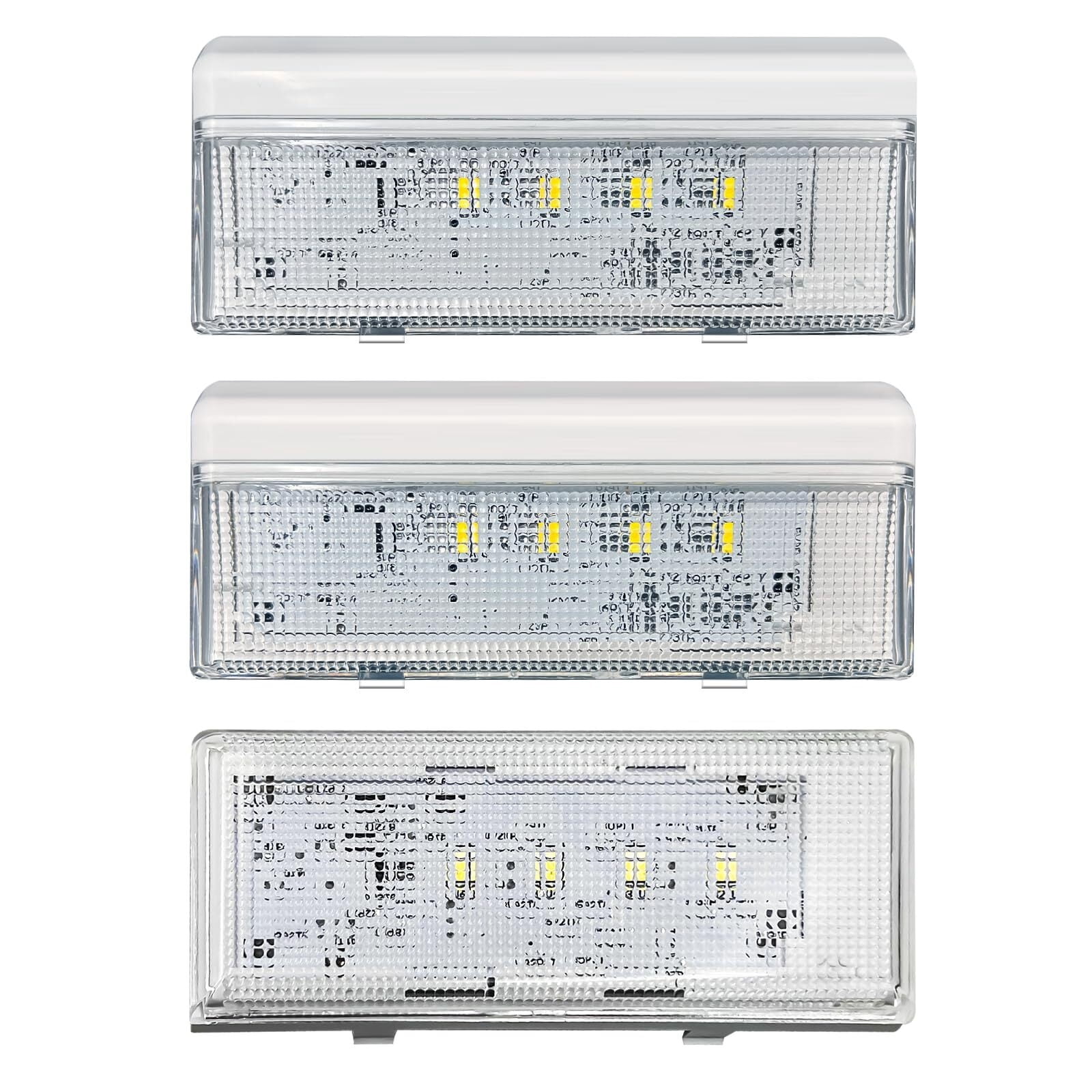 W10515058 and W10515057 Refrigerator LED Light 2PCS with Cover Compatible for Kenmore Maytag Whirlpool Refrigerator LED Light Replaces WRS325FDAM02 WRS325FDAM04