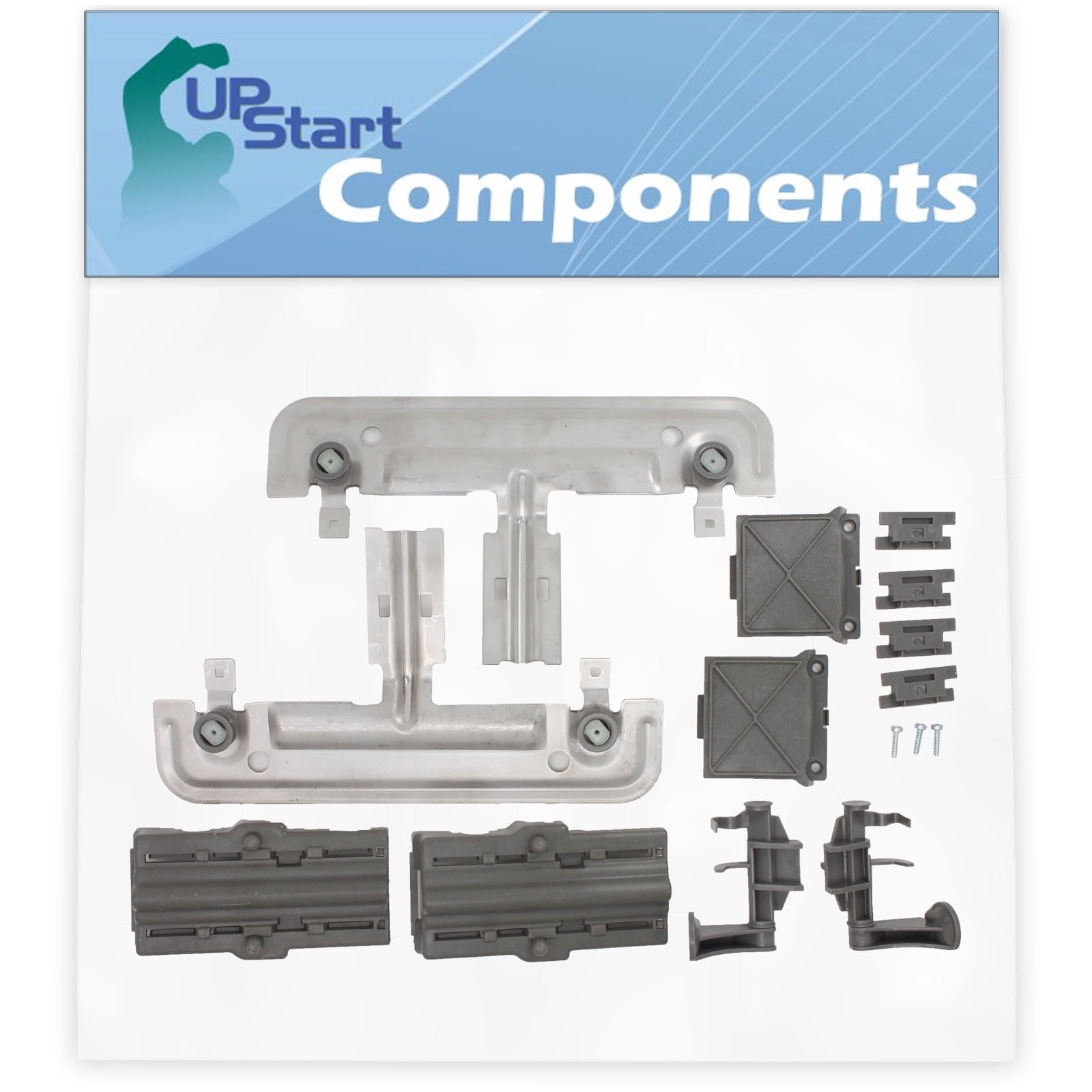 W10712394 Dishwasher Rack Adjuster Kit Replacement for KitchenAid KUDS30FXBL4 Dishwasher - Compatible with W10712394 Adjuster Kit - UpStart Components Brand