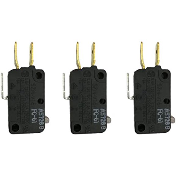 W10727408 (3Pack) Compatible replacement for Whirlpool Door Interlock Switch W10727408 by TMT