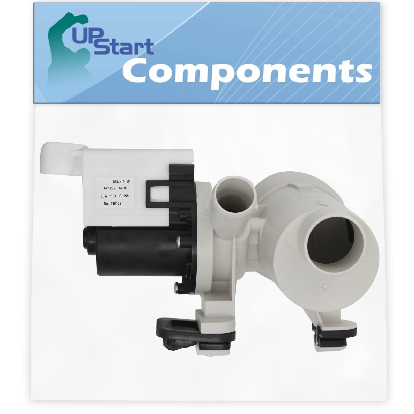W10730972 Washer Drain Pump Motor Assembly Replacement for Maytag MHWZ400TQ00 Washing Machine - Compatible with WPW10730972 850024 Water Pump Assembly - UpStart Components Brand