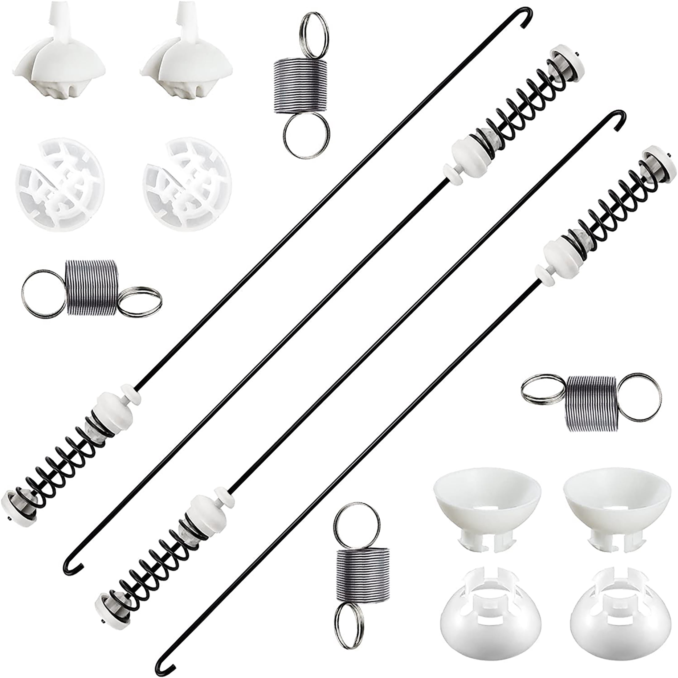 W10780048 Washer Suspension Rod Kit (4pcs) with W10400895 Washer Suspension Springs (4pcs) Replacement for Whirlpool Kenmore Amana Maytag Washing Machines