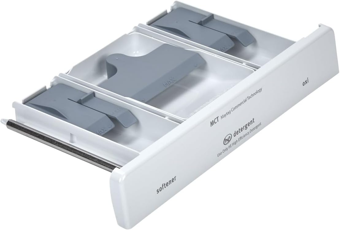 W10919352 OEM Top Load Washer Detergent Dispenser Assembly, White