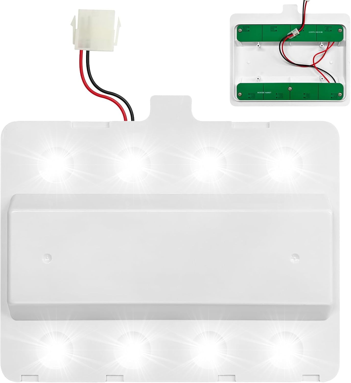 W11043011 W10866538 Refrigerator LED Light Board with Cover Compatible for Whirlpool, Kenmore, Maytag, Amana Fridge Light Replacement Replaces AP6047972, PS12070396, EAP12070396, 4533926, Q184G2