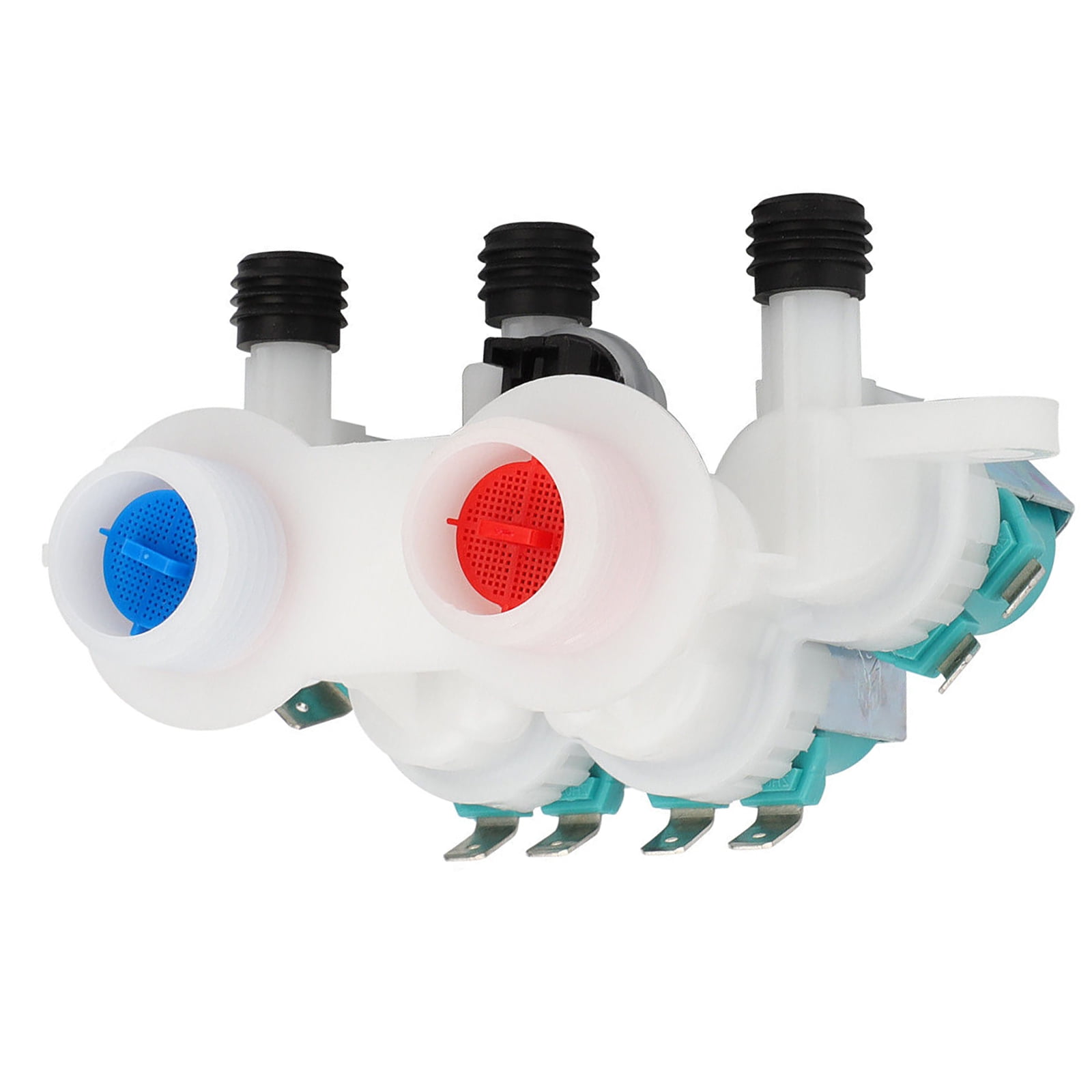 W11165546 Water Inlet Valve for Washers Blue & Red Mesh Inserts for Whirlpool, Kenmore, Crosley Spare Valve