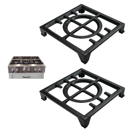 W11380124-2 Pcs  Burner Grate Replacement for Whirlpool KitchenAid Gas Range Cast Iron 2 Pcs
