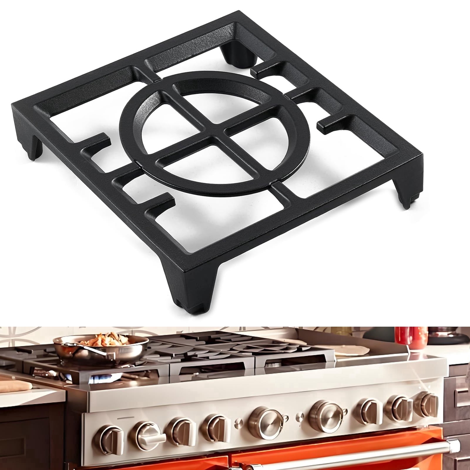 W11380124 Burner Grate Fit for Whirlpool Stove Grate Replacement Parts for Gas Stove, 11’’x10.8’’ Cooking Grate KFGC506JSS KCGC506JSS KFGC558JSS Top Surface Grates