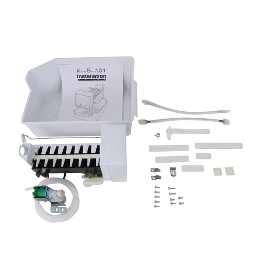 W11729596 Ice Maker Kit for Whirlpool, Kenmore,Replaces W11510803 W11517113 W11534202 W11534203 W11698621 W11698624 w 5 or 8 PIN Connectors Ice Bin Inlet Valve Fill Tube by Kitchen Basics 101