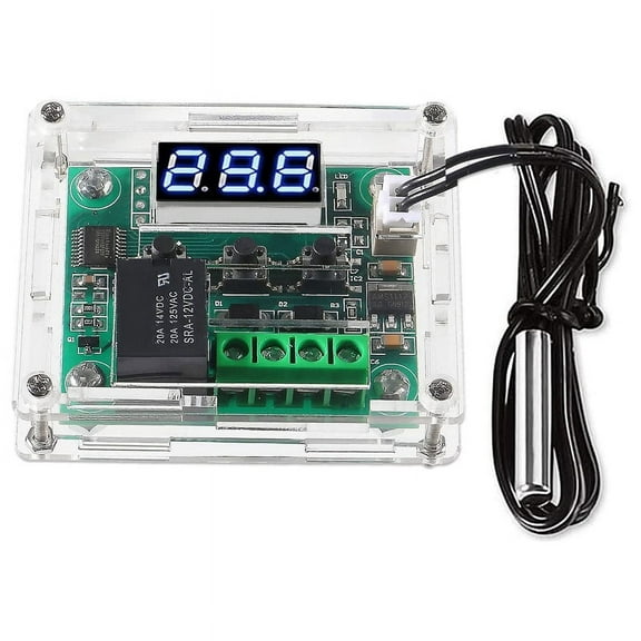 W1209 DC 12V Digital Temperature Controller Board -50-110C Electronic Temperature Temp Control Module Switch (1-Pack)