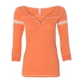 thumbnail image 1 of W1454 Womens Henley Shirt Hailey 3/4-Sleeve Henley, 1 of 5