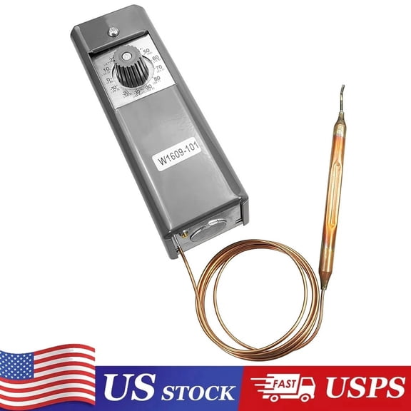 W1609-101 Temperature Controller Thermostat for Refrigeration 5 Ft Capillary