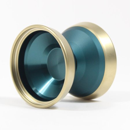 W1LD (Worldwide 1nnovative Leading Design) Shy Yo-Yo - Bi-Metal - Hanyang Shen Signature YoYo (Teal w/Gold Rim Ryo Igarashi Signature Edition)