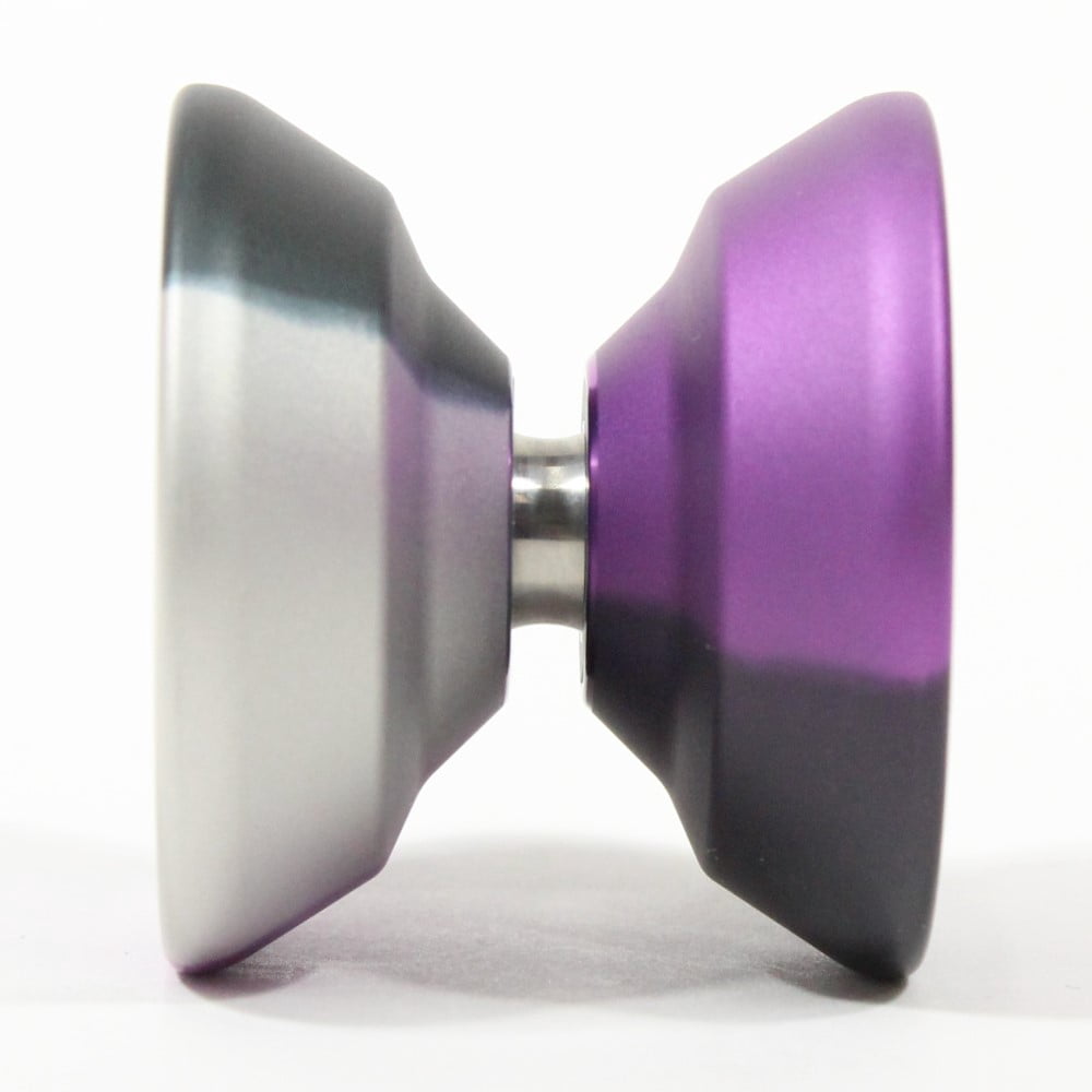 W1LD (Worldwide 1nnovative Leading Design) Wildless 2 Yo-Yo - 6061 Aluminum Monometal YoYo (Black Purple Silver Fade)