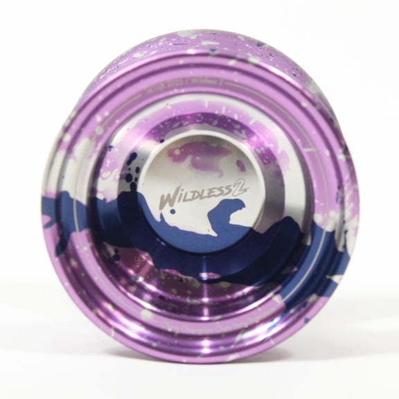 W1LD (Worldwide 1nnovative Leading Design) Wildless 2 Yo-Yo - 6061 Aluminum Monometal YoYo (Purple Blue Silver Splash)