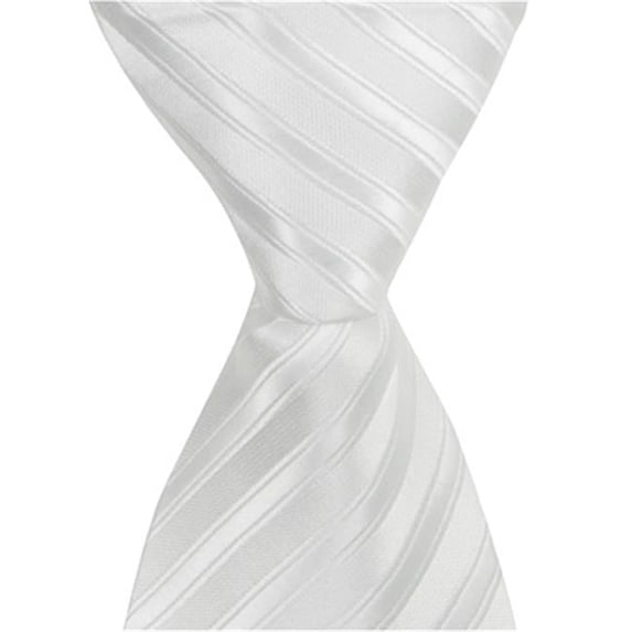 W2 - 9.5 in. Zipper Necktie - White- 6 to 18 Month