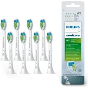 W2 Optimal White Standard Sonic Toothbrush Heads Replacement, Compatible with Philips Sonicare Diamond Clean Electric Toothbrush Brush Heads, HX6064, 8 Brush Heads, White