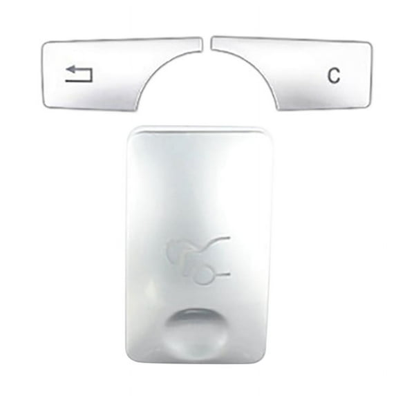 for W204 C Class 2007-2014 Car Trunk Switch Button Sticker & Car Multimedia Button Trim Cover Sticker,2 x Multimedia button stickers 1 x Trunk switch button sticker,Silver