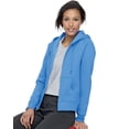 thumbnail image 1 of W280 Ecosmart Cotton-Rich Full-Zip Hoodie Women Sweatshirt Size 2 Extra Large, Carolina Blue, 1 of 2