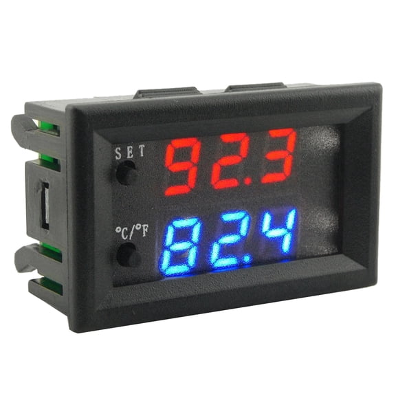 W2809 12V AC110-220V Probe Line Digital Temperature Control LED Display Thermostat with Heat/Cooling Instrument