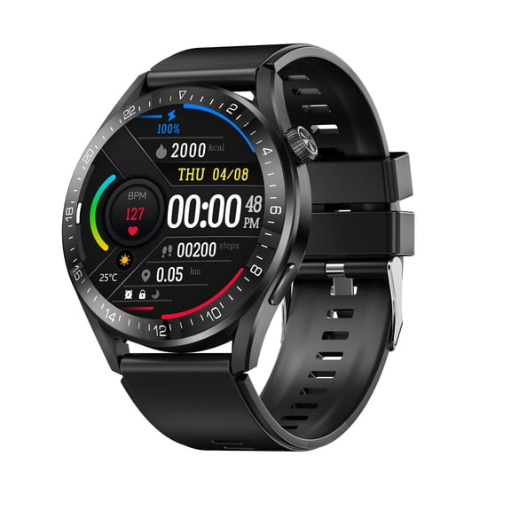 W3 1.28'' IP68 Waterproof 20-day Battery Life Heart Rate/Sleep Monitor Smart Watch