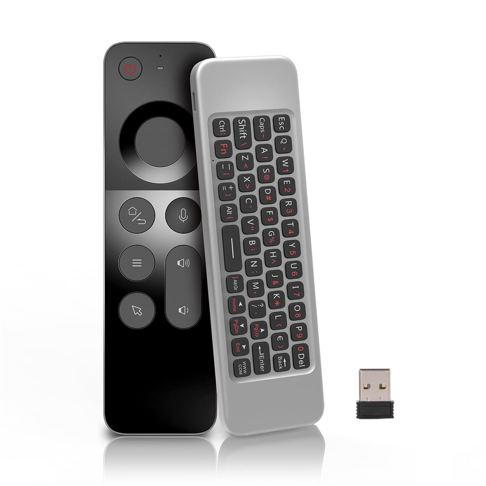 W3 2.4G Wireless Voice Air Mouse Remote Controller Mini Keyboard For ...