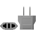 thumbnail image 1 of W3 - TRAVEL ADAPTER 2P NORTH AMERICAN PLUG TO UNIVERSAL JACK, 1 of 1