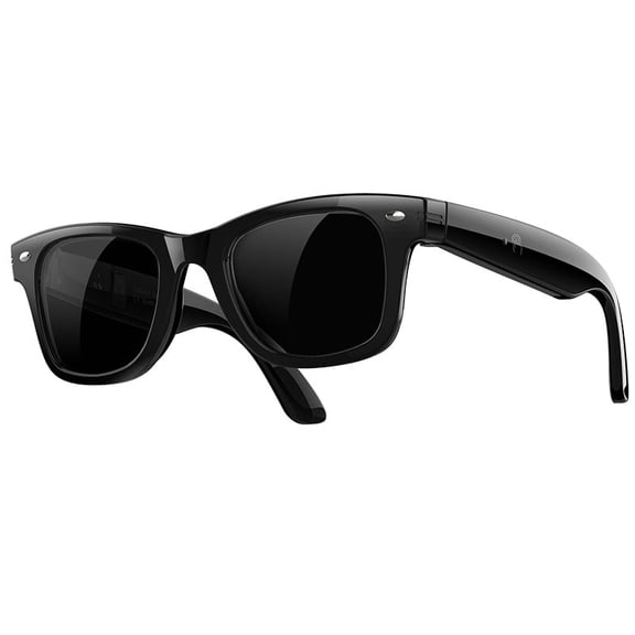 Angle Tree AI Smart Glasses with UV & Heart Rate Monitor, Bluetooth Audio Translation Glasses with 260mAh Battery IP66 Waterproof