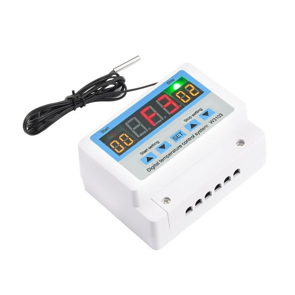 W3103 Max 6600W Digital Thermostat, 30A Temperature Controller Switch, Wall Hanging DC 12V 24V Thermostat