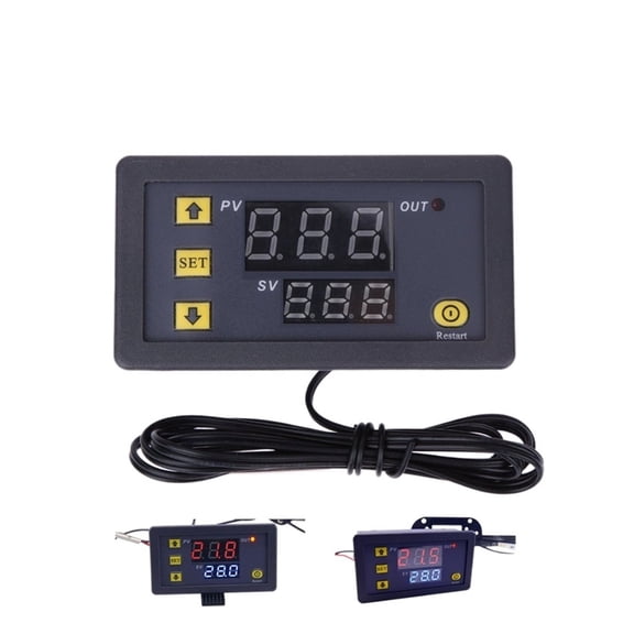 W3230 AC 110-220 DC 12 24V Digital Thermostat Temperature Controller Regulator Heat Cool Control Instruments LED Display