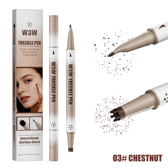W3W Dual-Ended Freckle Pen - Waterproof Natural Looking Long-Lasting, 1 Count