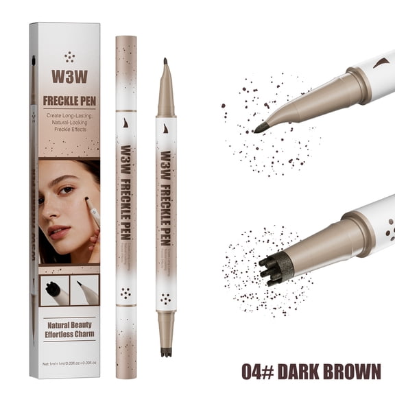 W3W Dual-Ended Freckle Pen - Waterproof Natural Looking Long-Lasting, 1 Count