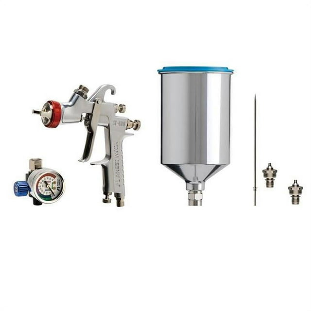 W400LVWBX Multi Tip Value Spray Gun Set, Chrome