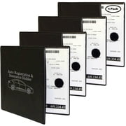 Auto Registration Insurance & ID Card Holder   4 Pack   Perfect for any Car, Truck, Motorcycle, Trailer or Boat - Strong Closure