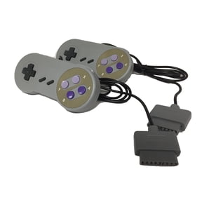 W4W Compatible Super Nintendo SNES Remote Control - 7 Pin Connector - Pack of Two Conrollers (2 Pack)