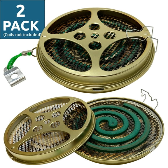 W4W Portable Mosquito Coil Holder - Mosquito Coil & Incense Burner for Outdoor use, Pool Side, Patio, Deck, Camping, Hiking, etc