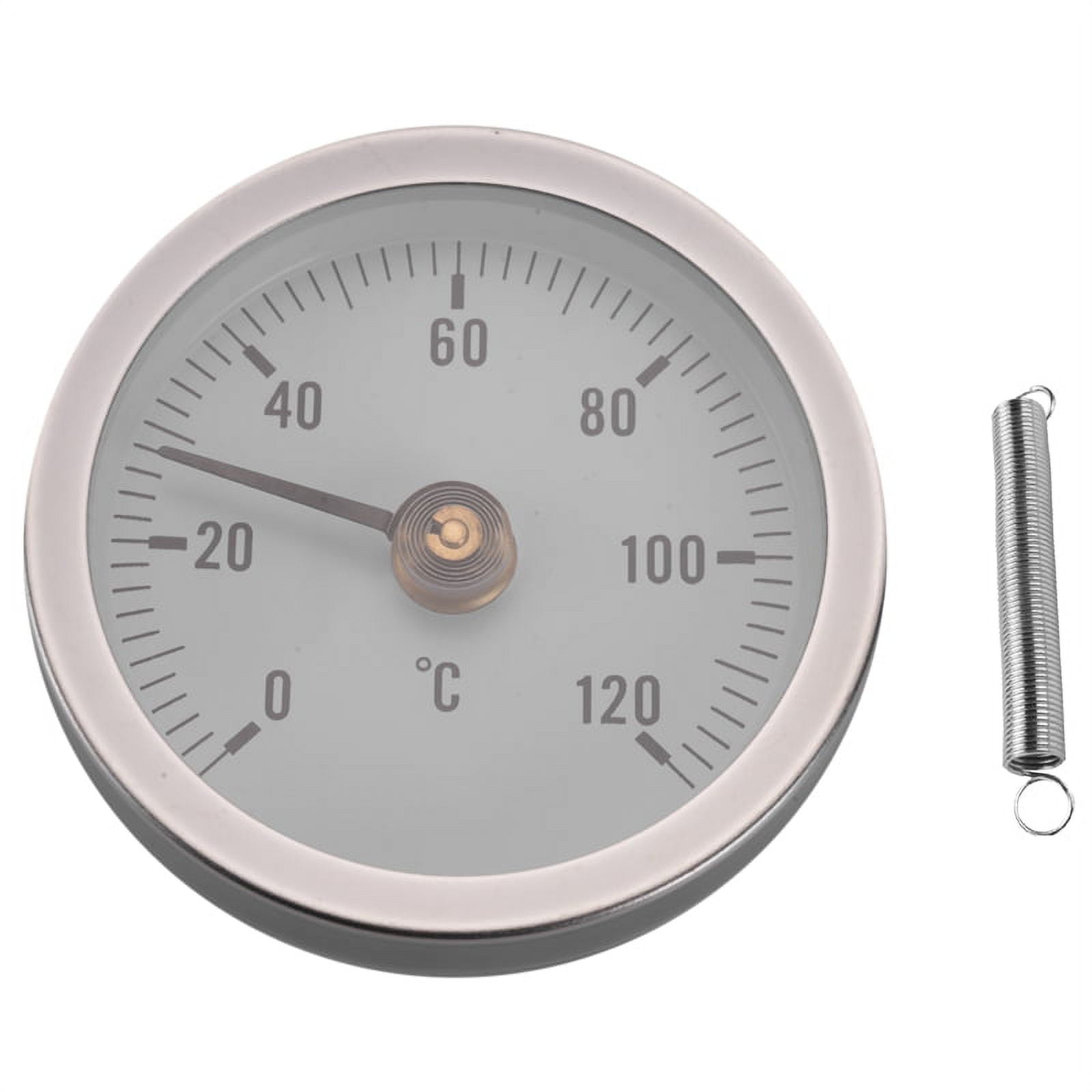 W50A Thermometer Hot Water Pipe Thermometer Bimetal Stainless Steel
