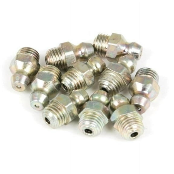 W54259 8 mm. X 1 Short Straight Grease Fitting- Pack 10